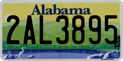 AL license plate 2AL3895