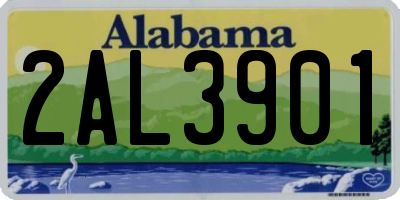 AL license plate 2AL3901
