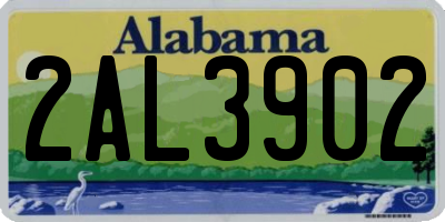 AL license plate 2AL3902