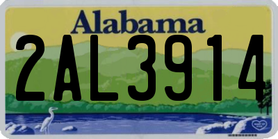 AL license plate 2AL3914