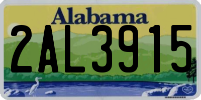 AL license plate 2AL3915