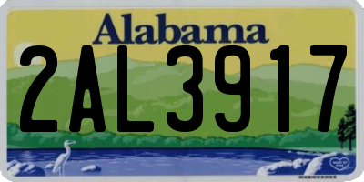 AL license plate 2AL3917