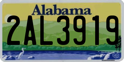 AL license plate 2AL3919