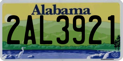 AL license plate 2AL3921