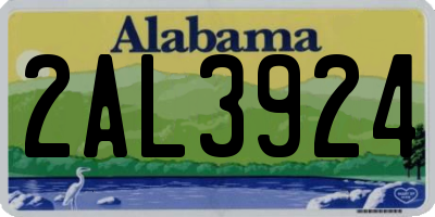AL license plate 2AL3924
