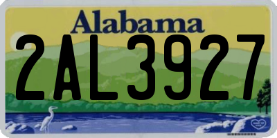 AL license plate 2AL3927