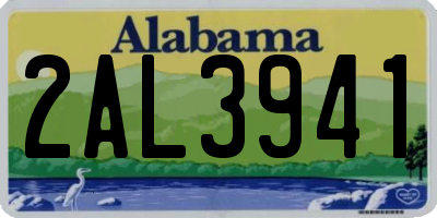 AL license plate 2AL3941