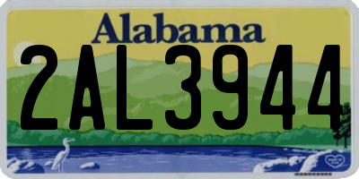 AL license plate 2AL3944