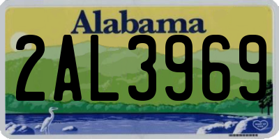 AL license plate 2AL3969
