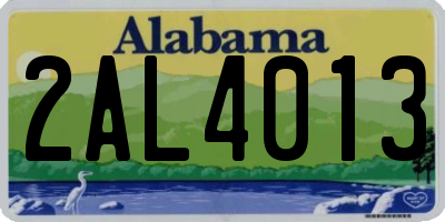 AL license plate 2AL4013