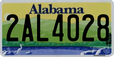 AL license plate 2AL4028