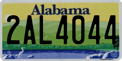 AL license plate 2AL4044