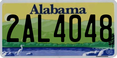 AL license plate 2AL4048