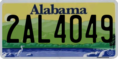 AL license plate 2AL4049