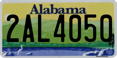 AL license plate 2AL4050