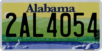 AL license plate 2AL4054