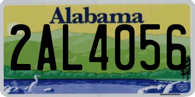 AL license plate 2AL4056