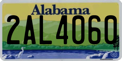 AL license plate 2AL4060