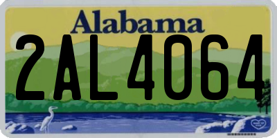 AL license plate 2AL4064