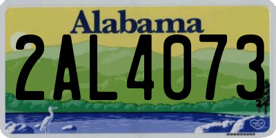 AL license plate 2AL4073