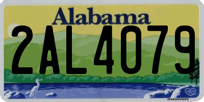 AL license plate 2AL4079