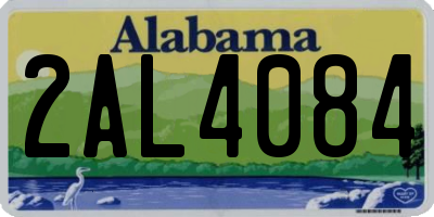AL license plate 2AL4084