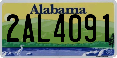 AL license plate 2AL4091