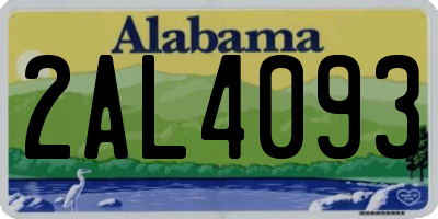AL license plate 2AL4093