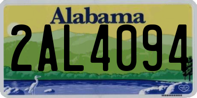AL license plate 2AL4094