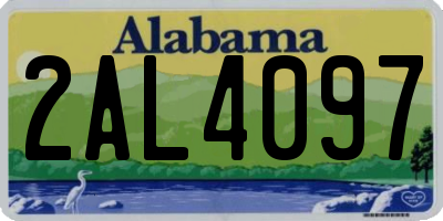 AL license plate 2AL4097