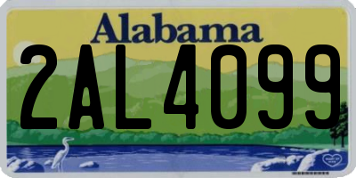 AL license plate 2AL4099