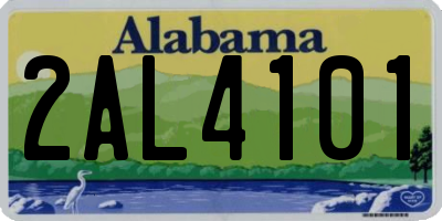 AL license plate 2AL4101
