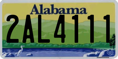 AL license plate 2AL4111