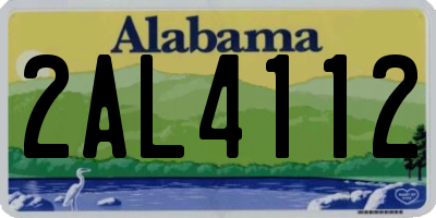 AL license plate 2AL4112