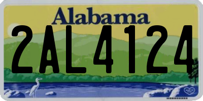 AL license plate 2AL4124
