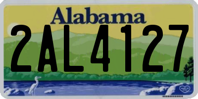 AL license plate 2AL4127