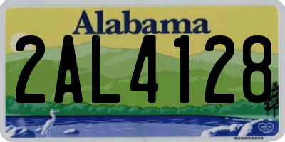 AL license plate 2AL4128