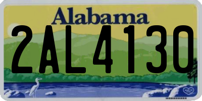 AL license plate 2AL4130