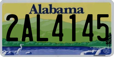 AL license plate 2AL4145