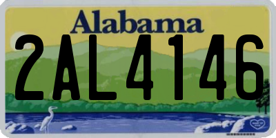 AL license plate 2AL4146