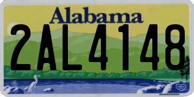 AL license plate 2AL4148