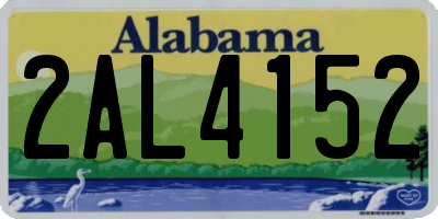 AL license plate 2AL4152