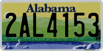AL license plate 2AL4153