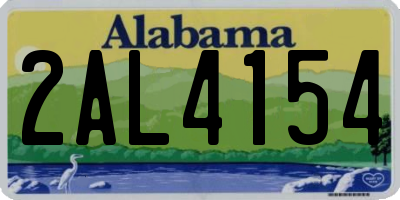 AL license plate 2AL4154