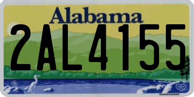 AL license plate 2AL4155