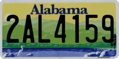 AL license plate 2AL4159