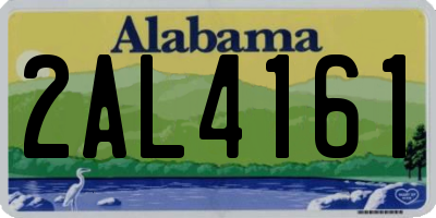 AL license plate 2AL4161
