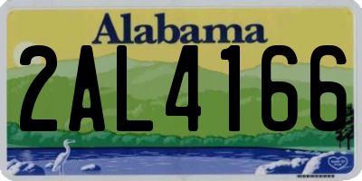 AL license plate 2AL4166