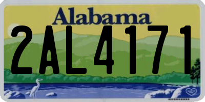 AL license plate 2AL4171