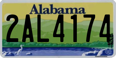AL license plate 2AL4174